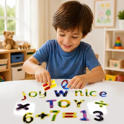 TPU Soft Rubber Toys Montessori Learning Letters 3D Early Parental Companionship Game English Letter Shapes Kids DIY Sensory Toy