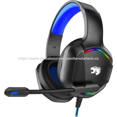 HIFI Stereo Wired Noise Cancelling Gaming Earphones Headsets with Microphone RGB for PC Headset Game with micro phone and RGB LED