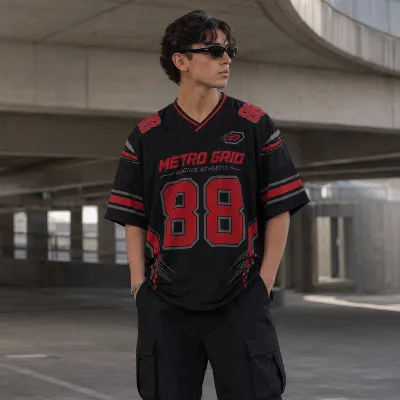 Custom Motorsport Racing Jersey Retro Track Style Oversized Streetwear Sports Shirt