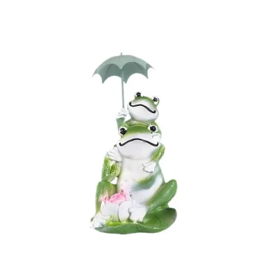 Garden Home Decoration Couple Frog Festival Doll Resin Decoration Crafts