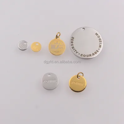 Jewelry Tag Laser Etched Engraved Stainless Steel Glossy Brushed Chain Extender Tag Custom Necklace Bracelet Brand Logo Tags