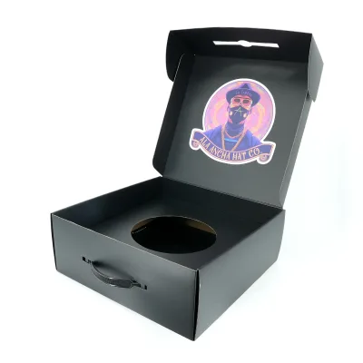 Recyclable Gift Packing Boxes for Hats Kraft Paper Hat Gift Packaging with Logo Printing