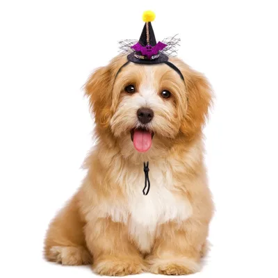Wholesale Holiday Pet Hats Halloween Style Cat and Dog Headwear Adjustable Decoration Hats