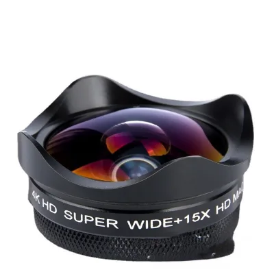 4K 5K 6K Wide-angle Mobile Phone Lens Lotus Shaped Lens High-definition Optical Glass Coated Lens