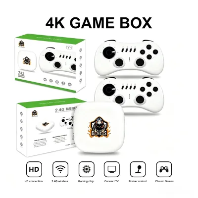 Y1 Retro Game 64GB X2 40000+ Video Games 4K HD Output Wireless Controllers Multi Emulators PSP PS1 Arcade 3D Game Console Family