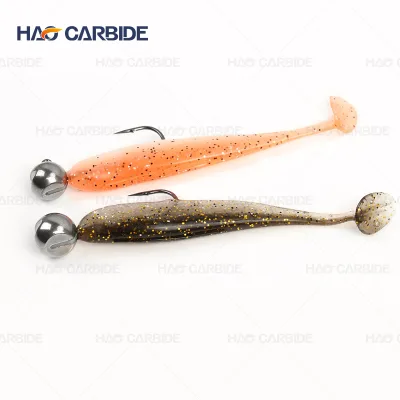 Tungsten Crappie Jig Heads with Bait Holder Round Jig Head for Small Plastic Baits Bluegills
