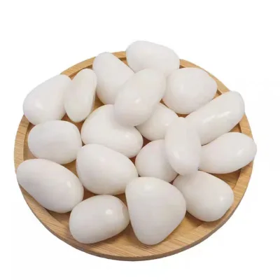 Wholesale Snow White Pebbles for Road Paving Big White Pebbles Outdoor White Pebble