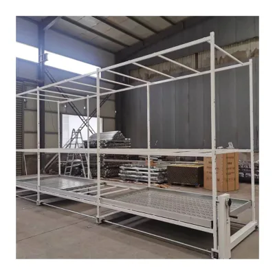 Large Energy Conservation Environmental Protection Vertical Movable Hydroponic Grow Table Rack for Growing Plants in Greenhouse