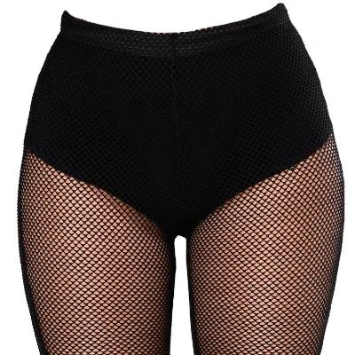Wholesale Woman's Fishnet Nylon and Spandex Biker Shorts