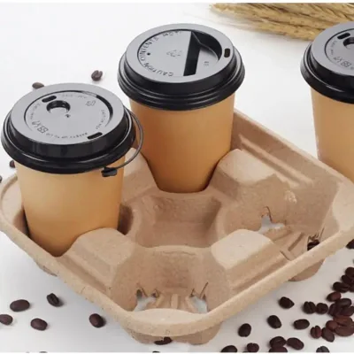 Practical Home Office Eco-Friendly Paper Cup Dispenser Reusable Coffee Cup Holder with Handle Countertop Storage Accessories