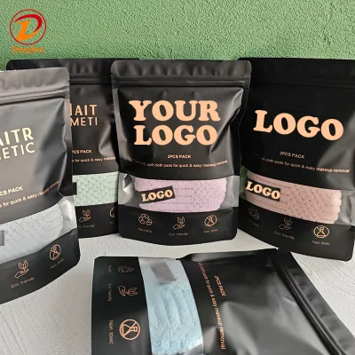 Free Sample Custom LOGO Luxury Reusable Makeup Remover Pad Cleaning Puff Magic Facial Microfiber Makeup Remover Sponge Pads Sets