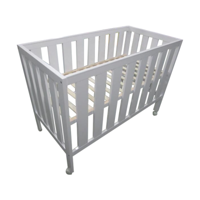 China Factory Price Manufacture Wooden Baby Crib With Four Braking Wheels
