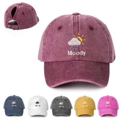 Fun "Moody" Baseball Cap Apparel and Hat Accessory Baseball Cap for Men and Women Casual Vintage Curved Brim Hat