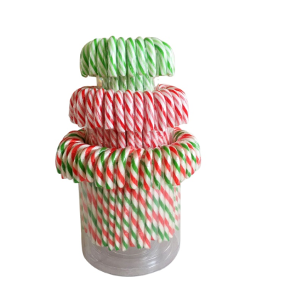 14g Multi Colorful Candy Canes for Xmas in Tub Packages