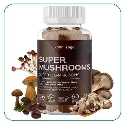 Private Label Super Mushroom Daily Gummies Lions Mane Mushroom Gummies Supplement Vegan Super Mushroom Gummies