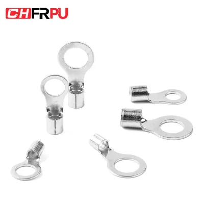 CHFRPU O-type Non-insulated Ring Crimp Terminal RNB Series Copper Brass Tinned Cord Terminal Wire End Connector