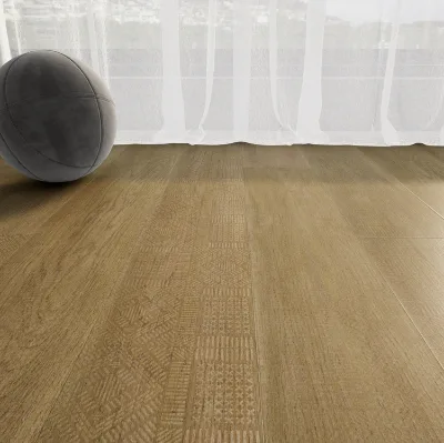 6mm MDF Original Solid Core Raised Mosaic Tauri Wood Floor for Basketball Court