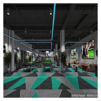 AUTOVI Nylon Loop Pile Low Pile Custom Print Billiard Room Game Room Entertainment Commercial Carpet