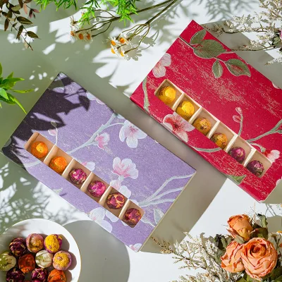 5g Handmade Blooming Flower Ball Gift Set 18 PCs/Box Hibiscus Jasmine Lily Chrysant Osmanthus Health Tea OEM Accepted
