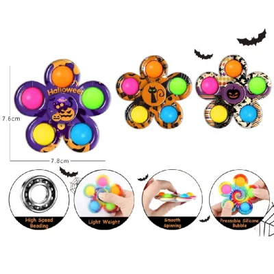 Decompression Fingertip Gyro Hot Selling Children's Educational Colorful Festival Multi Theme Optional Pressing Bubble Top Toy