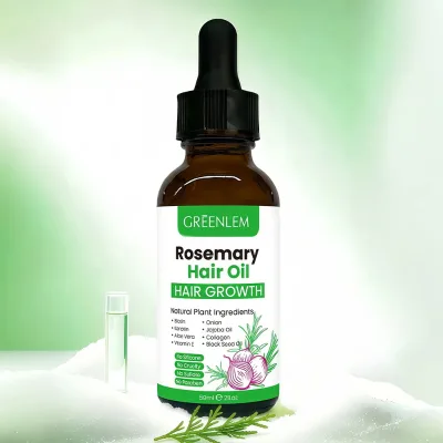 Organic Rosemary Hair Growth Oil with Jojoba & Vitamin E Nourishing Moisturizing for Thinning Hair Natural Scalp Private Label