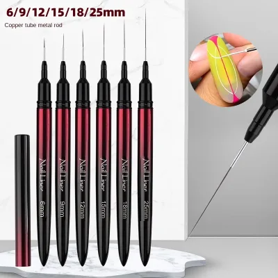 New-style Ultra-fine Professional Nail Art Pen Set Metal-shaft Diamond-encrusted Needle Tubes Pull-string Design for Nail