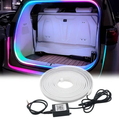 Car Trunk Dynamic Flowing Light Strip 400cm Automatic On/Off Scanning Lamp Flexible Waterproof Light Strip Hidden Installation