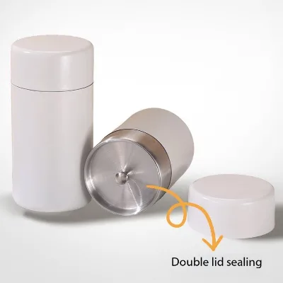 Harmony Wholesale Custom Logo Stainless Steel Tea Storage Can, Airtight Cylindrical Container for Tea Coffee Matcha Spice