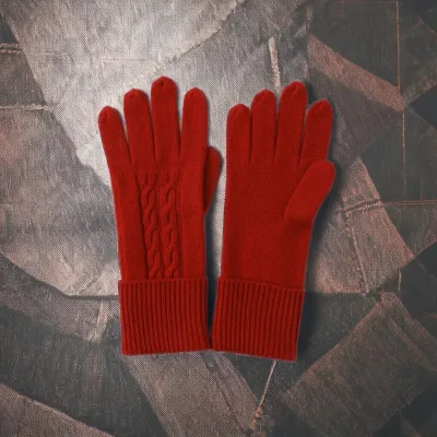 Classic Autumn and Winter Pure Color Cashmere Gloves a Large Number of Spot Manufacturers Shipped