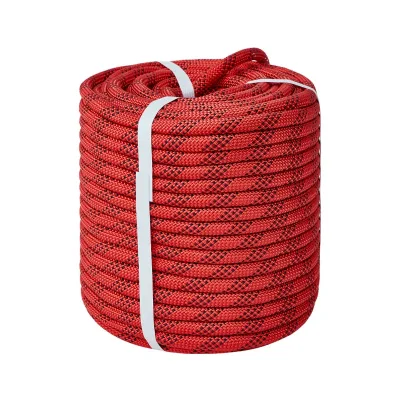 Climbing Rope Outdoor Polyester Polypropylene Wear-Resistant Rappelling Rope Climbing Auxiliary Static Rope Colorful Braided