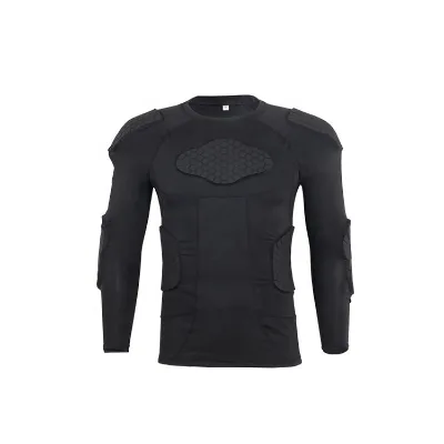 EVA Honeycomb Anti-collision Protective Plain Long Sleeve Compression Padded Shirts for Football Soccer Paintball Shirt