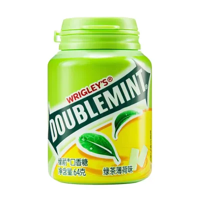 Bottled Green Tea Flavor 40 Capsules 64g Sugar-free Xylitol Pillow Shape Chewing Gum Xylitol Wholesale