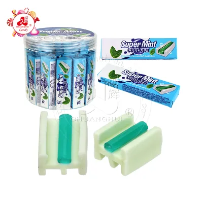 Halal Peppermint Flavoured Bubble Gum with Super Mint Cool Gum Jelly