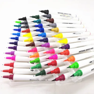 Hot Selling Artist Grade Bullet Tip Colour Marker Pens Wtih Soft Brush Tips