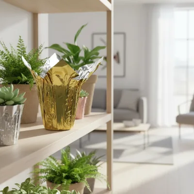 Customized Potted Plant Flower Sleeves Eco Friendly Recyclable Indoor Outdoor Decorative Flower Pot Cover