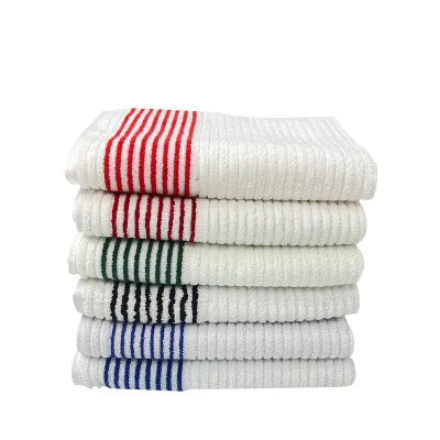 Low MOQ Premium Printed Stripes Cotton Custom Logo Large Golf Towel Caddie Towel