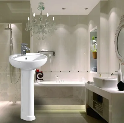Direct Factory Sale Modern Single-Hole Faucet Mount Chaozhou Freestanding Bathroom Sink with Single Handle Ceramic Wash Basin