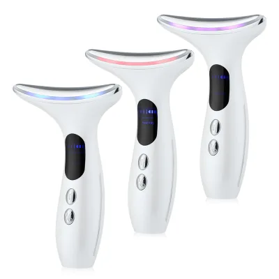 Double Chin Reducer with 4 Modes Microcurrent for Skin Care V Line Led Photon Therapy Face Neck Lifting Massager Device