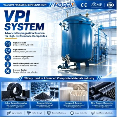 Industrial VPI Vacuum Pressure Impregnation Autoclave for Aerospace New Energy Automotive Advanced Composite Processing