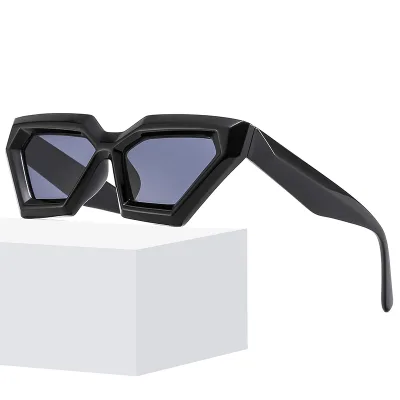 New Thick Frame Cat Eye Sunglasses Cross-border Fashion Trend Sunglasses Personality Diamond Sunglasses