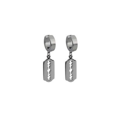 Hip Hop Stainless Steel Fashion Earrings Chunky Round Ear Clips Punk Clip on Earrings for Women Men