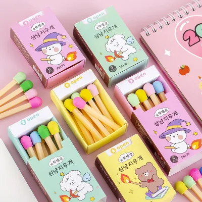 1 Piece Lytwtw's Stationery School Supplies Lovely Matchbox Rubber Creative Novelty Gifts Pencil Eraser