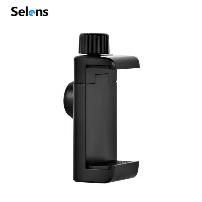 Selens Universal Screw Knob Lock Adjustable Smartphone Tripod Mount Adapter Engineering Plastic Phone Clip Holder for Vlog