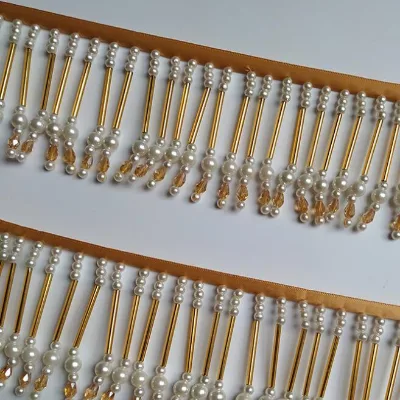 Custom Wholesale 7cm Long Bead Tassels Fringe for Dance Dress