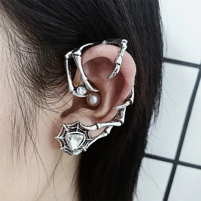 Creative Gothic Dark Demon Claw Cuff Earrings for Women - Hottest Trend in Europe and America