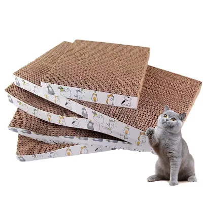 Wholesale Factory Direct Sale Corrugated Flat Cat Scratcher with Sisal Pattern Toy