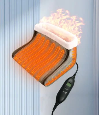 Electric Heated Foot Boot & Foot Warmer Set - Dual-Use Foot Heating Solution for Home & Office