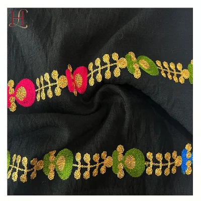 2023 Special Design 85% Rayon 15% Nylon Custom Pattern Embroidery Fabric for Women Dress