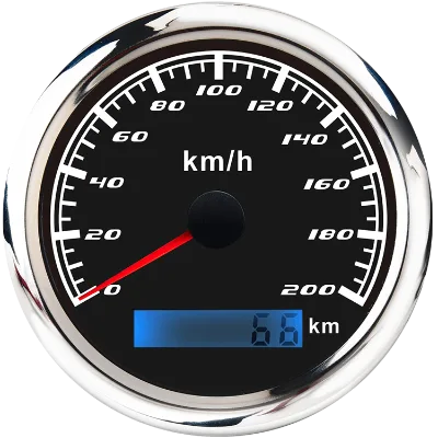 85mm White LED Display UV protection 316 Stainless Steel Rim 300KHM Electrical GPS Speedometer With Odometer Gauge for Car