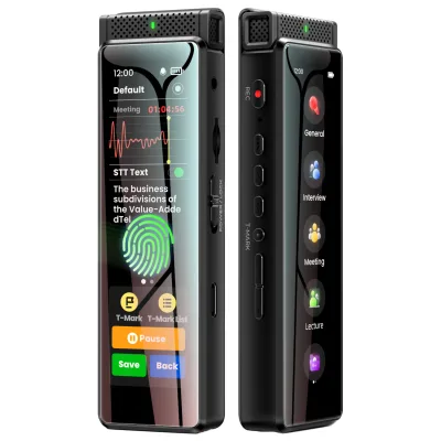 AI Voice Recorder with Real-Time Offline Translation Meeting Summary & Noise Reduction Pen Recording MP3 Format Similar ChatGPT
